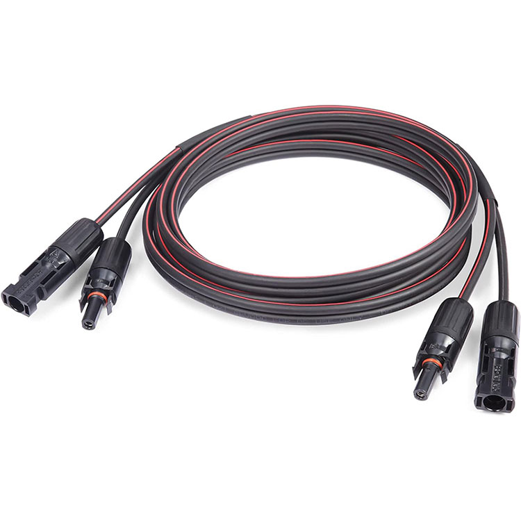 30Ft Uulaula ma Black Twin Core Solar Cable 10AWG